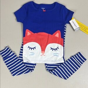 Carter's Blue and Red Fox‎ Kids Pajamas